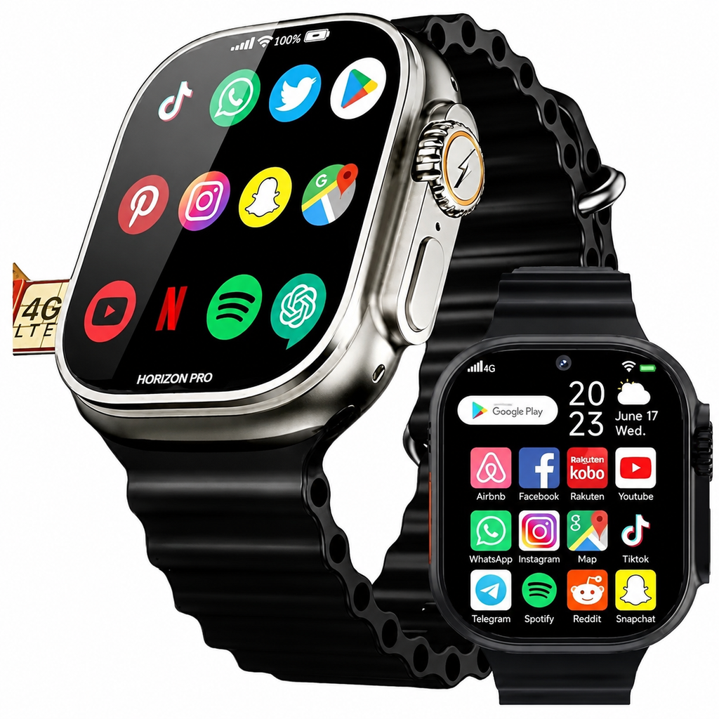 4G LTE Horizon Pro Smartwatch with Play Store, Calling & Social Apps