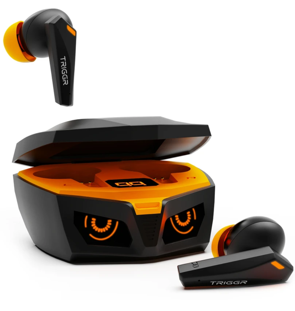 🎮 TRIGGR RGB Gaming Earbuds – Ultra Low Latency | Deep Bass | LED Display TWS Earbuds