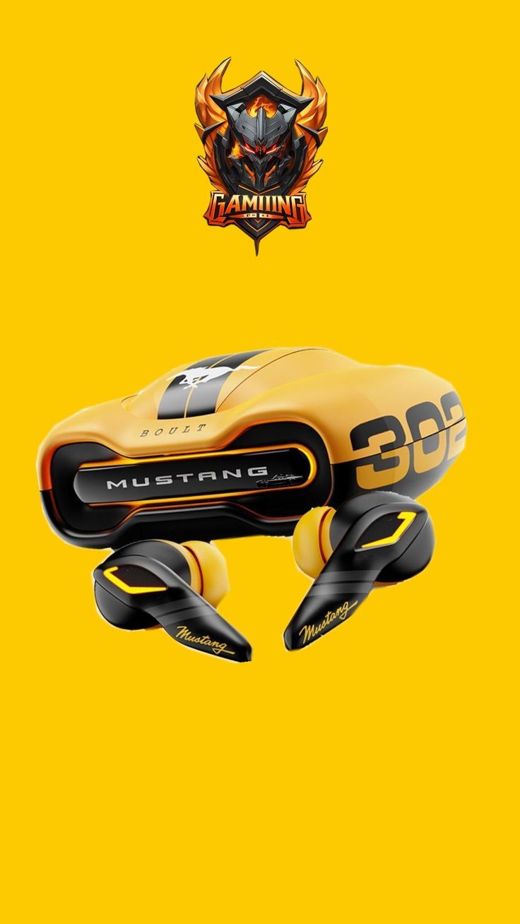 Mustang 302 Racing Edition TWS Wireless Earbuds with Deep Bass, Low Latency Gaming Mode & Touch Control (Yellow)